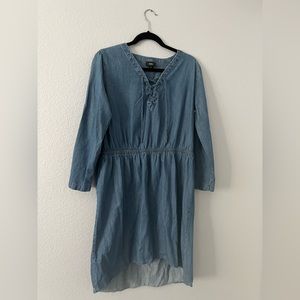 Denim high low dress